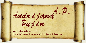 Andrijana Pujin vizit kartica